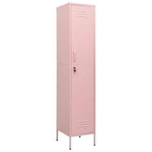 vidaXL Lockerkast 35x46x180 cm staal roze