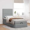 vidaXL Ottoman bed met matras en LED's 100x200cm stof lichtgrijs