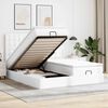 vidaXL Ottoman bed met matrassen en LED's 200x200cm kunstleer