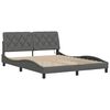 vidaXL Bedframe met LED zonder matras 160x200 cm stof donkergrijs