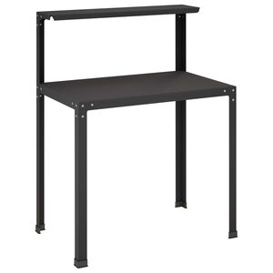 vidaXL Planttafel 80 x 50 x 104 cm Gepoedercoat staal Zwart