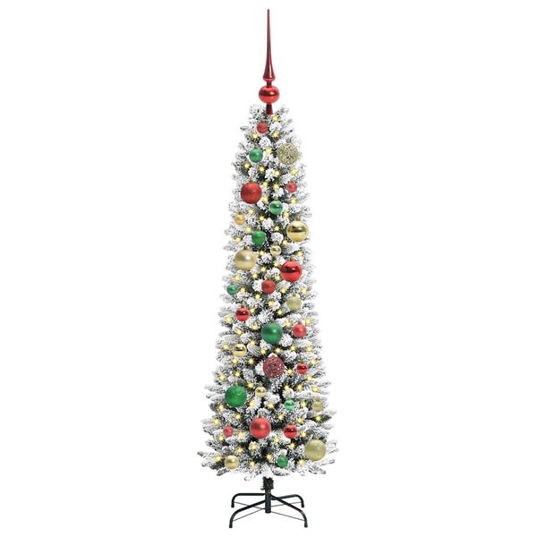 vidaXL Kunstkerstboom met 150 LED Wit 120 cm PVC en Metaal en Plastic