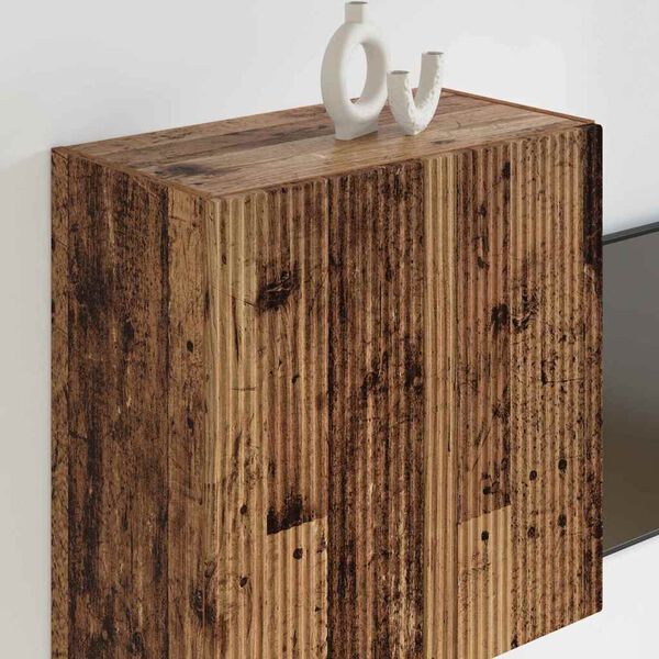 vidaXL TV-wandkast Oud Hout 59,5 x 31 x 60 cm Bewerkt hout