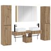 vidaXL Badkamermeubelset 6 pcs Artisanaal eiken Bewerkt hout en glas
