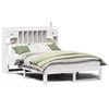 vidaXL Bed met boekenkast zonder matras grenenhout wit 140x190 cm