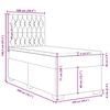 vidaXL Boxspring met matras fluweel roze 100x200 cm