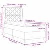 vidaXL Boxspringbed met Matras Donkergrijs 90x190 cm Lichtgrijs Stof
