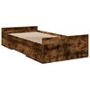 vidaXL Bedframe met lades bewerkt hout gerookt eikenkleurig 90x200 cm