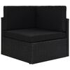 vidaXL Hoekbank sectioneel poly rattan zwart