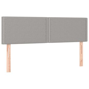 vidaXL Hoofdborden 144x5x78/88 cm stof lichtgrijs