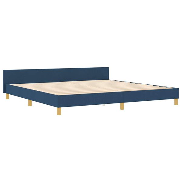 vidaXL Bedframe met hoofdeinde Blauw 200 x 200 cm Stof
