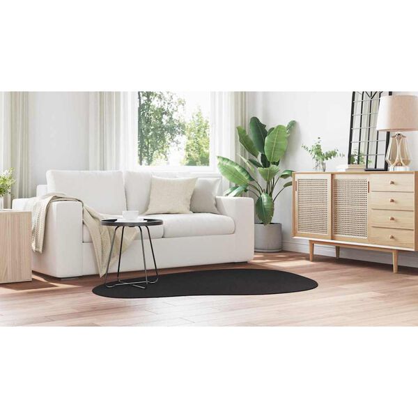 vidaXL Tapijt HUARTE Zwart 120 x 170 cm Polyester