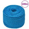 vidaXL Werktouw 24 mm 100 m polypropeen blauw