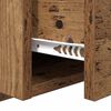 vidaXL Hoofdbord Met Kast met lade 3 pcs Oud Hout Bewerkt hout