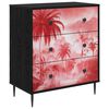 vidaXL Ladekast AACHEN Roze palmbomenprint 66 x 36,5 x 76 cm