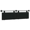 vidaXL Hangend hoofdbord Zwart Stof