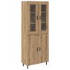 vidaXL Hoge kast 2 pcs Artisan Eiken 69,5 x 34 x 180 cm Bewerkt hout
