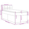 vidaXL Boxspring met matras stof donkergrijs 90x190 cm