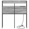 vidaXL Hoofdbord met plank met opslag Grijs sonoma 100 cm Bewerkt hout