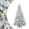 vidaXL Kunstmatige Inklapbare Kerstboom Wit 210 cm PE en PVC