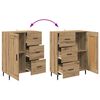 vidaXL Hoge kast met lade 2 pcs Artisan Eiken Bewerkt hout
