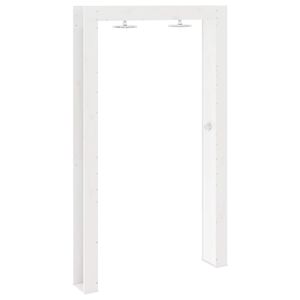 vidaXL Buitendouche 226 cm Massief grenenhout en roestvrij staal Wit