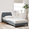 vidaXL Bedframe "Dover" 90x190 cm fluweel donkergrijs