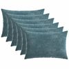 vidaXL Kussensloop 6 st HEERLEN Blauw 30 x 50 cm Chenille Stof