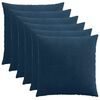 vidaXL Kussensloop 6 st ALMELO Marineblauw 55 x 55 cm corduroy