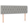 vidaXL Boxspring met matras stof lichtgrijs 140x190 cm