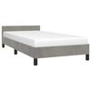 vidaXL Bedframe zonder matras 90x200 cm fluweel lichtgrijs