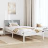 vidaXL Bedframe Wit en lichtgrijs 90 x 190 cm Massief grenenhout