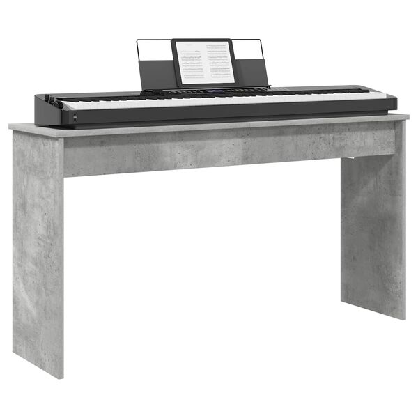 vidaXL Keyboardstand Beton Grijs 120 x 32 x 64 cm Bewerkt hout