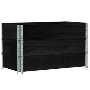 vidaXL Palletopzetranden 3 st 100x50 cm massief grenenhout zwart