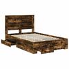 vidaXL Bedframe met lade met hoofdeinde met opslag Bewerkt hout