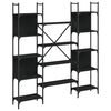 vidaXL Boekenkast 155,5x24x166,5 cm bewerkt hout zwart