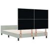 vidaXL Boxspringbed met hoofdeinde Lichtgrijs 160 x 200 cm Fluweel