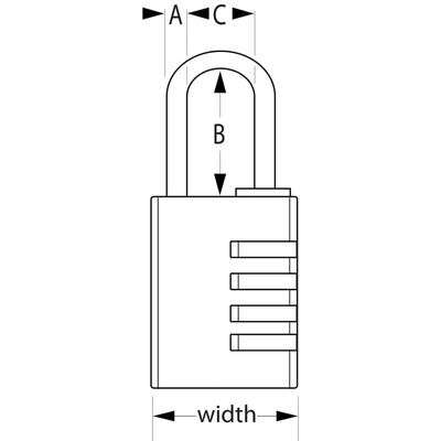Master Lock Combinatie hangslot zwart 40 mm aluminium 7640EURDBLKLH