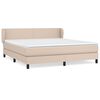vidaXL Boxspring met matras kunstleer cappuccinokleurig 180x200 cm