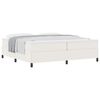 vidaXL Boxspringbed Cr&egrave;mekleurig 200 x 200 cm Katoen Stof
