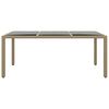 vidaXL 7-delige Tuinset poly rattan en gehard glas beige