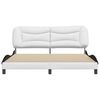 vidaXL Bedframe zonder matras "Hvar" kunstleer wit en zwart 180x200 cm