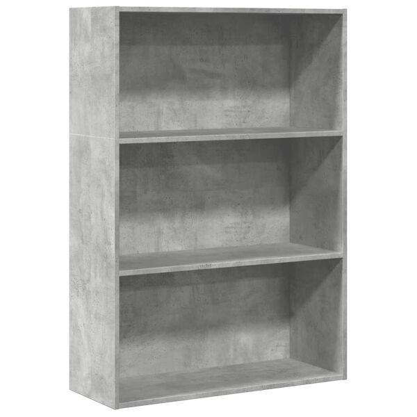 vidaXL Boekenkast 80x30x114 cm bewerkt hout betongrijs