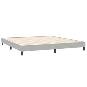 vidaXL Bedframe zonder matras 200x220 cm fluweel lichtgrijs
