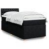vidaXL Boxspring met matras stof zwart 90x190 cm