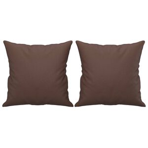 vidaXL Sierkussens 2 st 40x40 cm kunstleer bruin