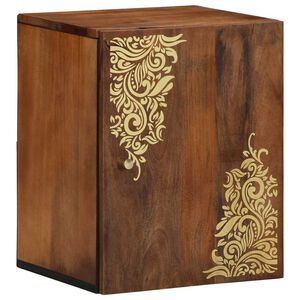 vidaXL Wandkast Honingbruin 38 x 33 x 48 cm Massief Mango Hout