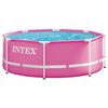 INTEX Bovengronds zwembad met metalen frame Roze 244 x 76 cm PVC