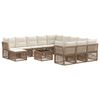 vidaXL Tuinbankenset 13 pcs Beige poly rattan