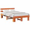 vidaXL Bedframe Wasbruin 135 x 190 cm Massief grenenhout